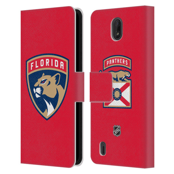 NHL Florida Panthers Plain Leather Book Wallet Case Cover For Nokia C01 Plus/C1 2nd Edition