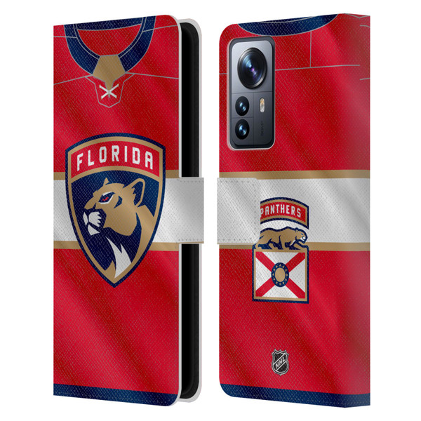 NHL Florida Panthers Jersey Leather Book Wallet Case Cover For Xiaomi 12 Pro
