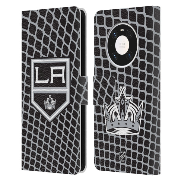 NHL Los Angeles Kings Net Pattern Leather Book Wallet Case Cover For Huawei Mate 40 Pro 5G