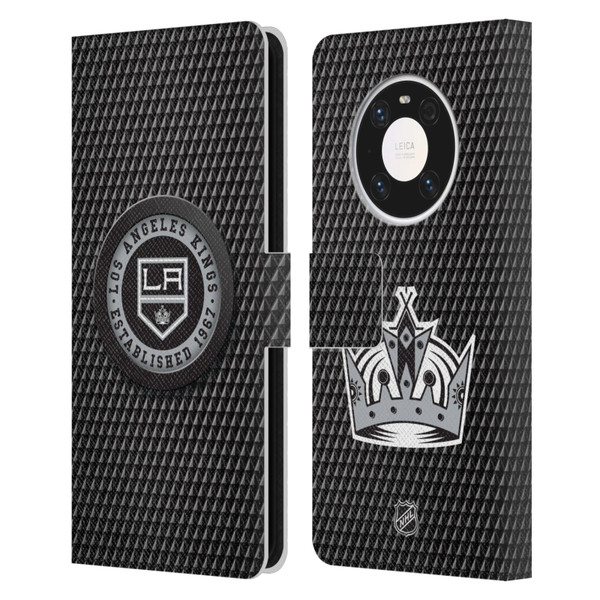 NHL Los Angeles Kings Puck Texture Leather Book Wallet Case Cover For Huawei Mate 40 Pro 5G