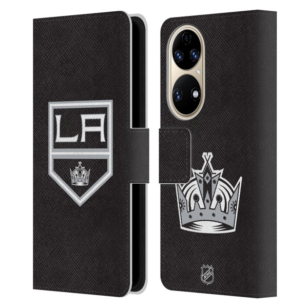 NHL Los Angeles Kings Plain Leather Book Wallet Case Cover For Huawei P50