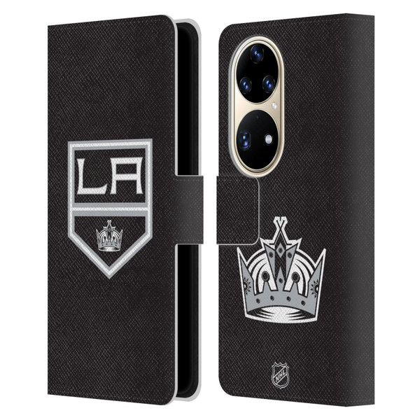 NHL Los Angeles Kings Plain Leather Book Wallet Case Cover For Huawei P50 Pro