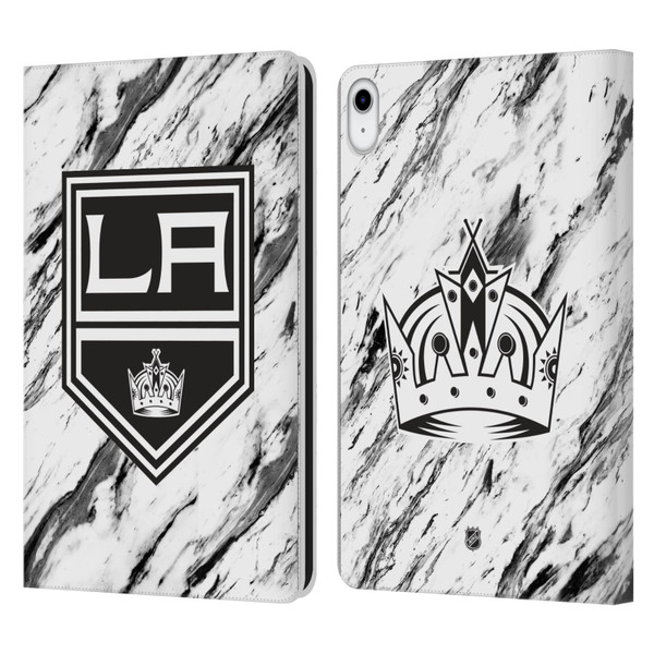 NHL Los Angeles Kings Marble Leather Book Wallet Case Cover For Apple iPad 10.9 (2022)