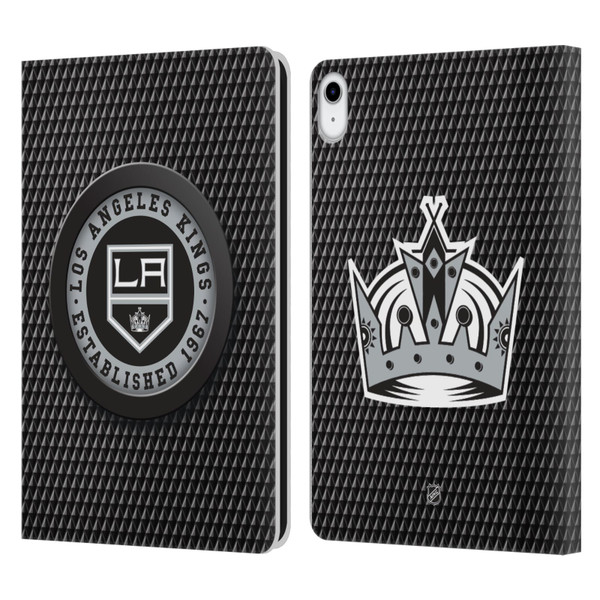 NHL Los Angeles Kings Puck Texture Leather Book Wallet Case Cover For Apple iPad 10.9 (2022)