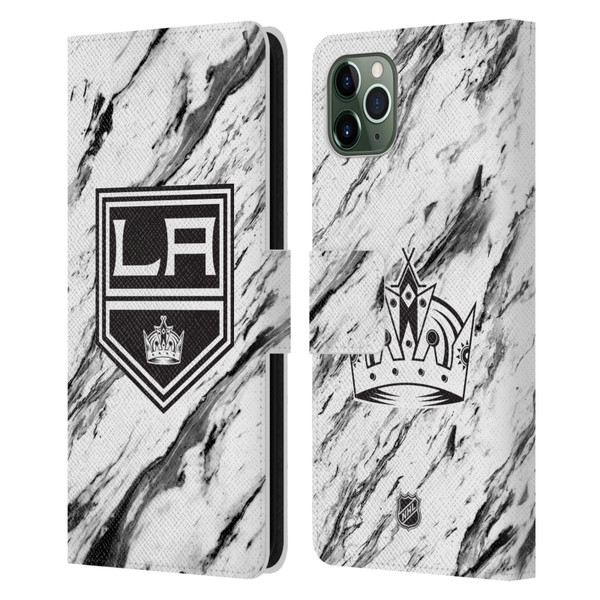 NHL Los Angeles Kings Marble Leather Book Wallet Case Cover For Apple iPhone 11 Pro Max