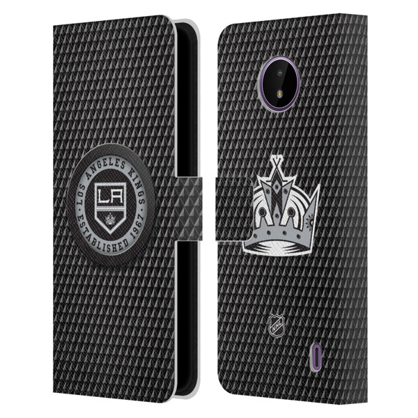 NHL Los Angeles Kings Puck Texture Leather Book Wallet Case Cover For Nokia C10 / C20