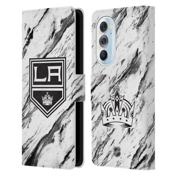 NHL Los Angeles Kings Marble Leather Book Wallet Case Cover For Motorola Edge X30