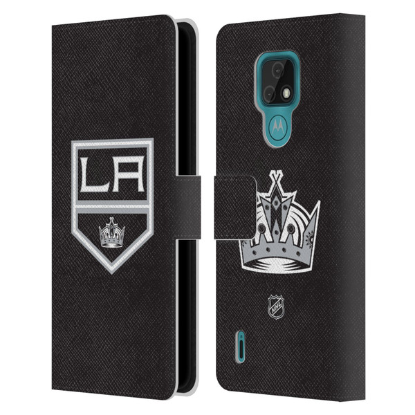 NHL Los Angeles Kings Plain Leather Book Wallet Case Cover For Motorola Moto E7