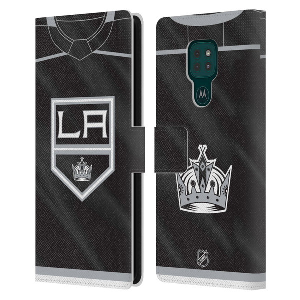 NHL Los Angeles Kings Jersey Leather Book Wallet Case Cover For Motorola Moto G9 Play