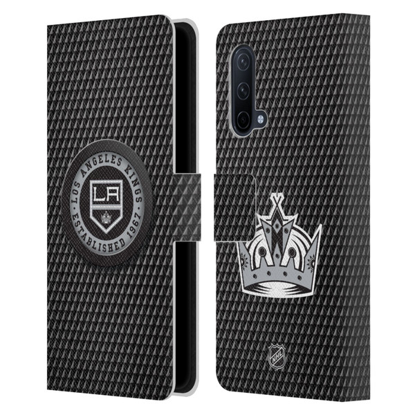 NHL Los Angeles Kings Puck Texture Leather Book Wallet Case Cover For OnePlus Nord CE 5G