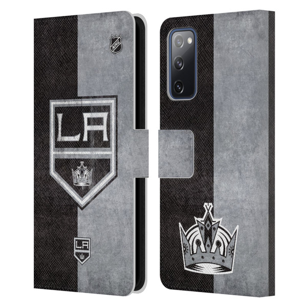 NHL Los Angeles Kings Half Distressed Leather Book Wallet Case Cover For Samsung Galaxy S20 FE / 5G