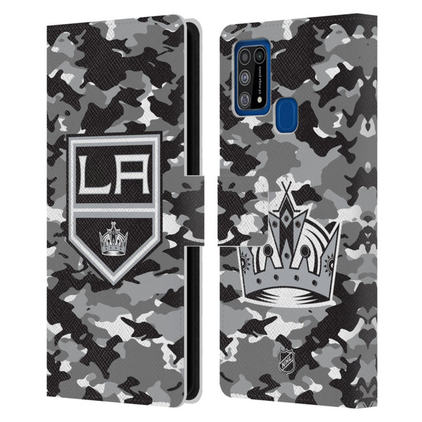 NHL Los Angeles Kings Camouflage Leather Book Wallet Case Cover For Samsung Galaxy M31 (2020)