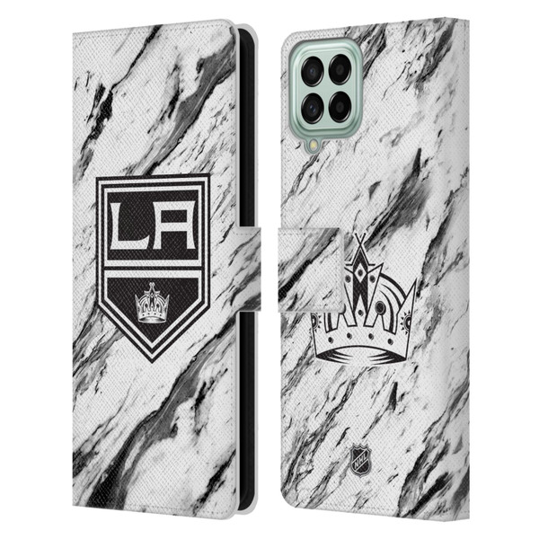 NHL Los Angeles Kings Marble Leather Book Wallet Case Cover For Samsung Galaxy M33 (2022)