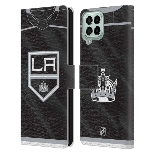 NHL Los Angeles Kings Jersey Leather Book Wallet Case Cover For Samsung Galaxy M53 (2022)