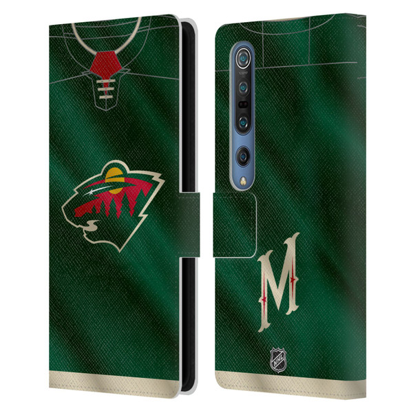 NHL Minnesota Wild Jersey Leather Book Wallet Case Cover For Xiaomi Mi 10 5G / Mi 10 Pro 5G