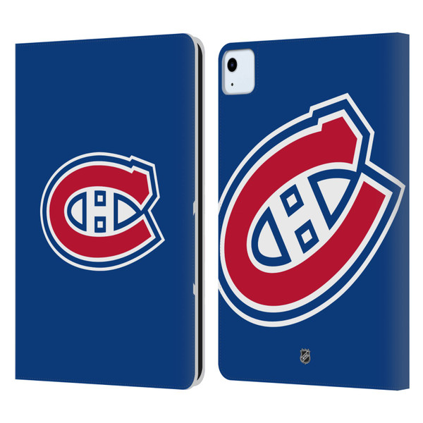 NHL Montreal Canadiens Plain Leather Book Wallet Case Cover For Apple iPad Air 11 2020/2022/2024