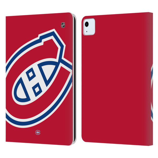 NHL Montreal Canadiens Oversized Leather Book Wallet Case Cover For Apple iPad Air 11 2020/2022/2024