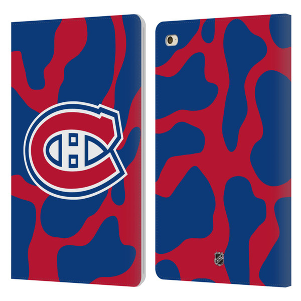 NHL Montreal Canadiens Cow Pattern Leather Book Wallet Case Cover For Apple iPad mini 4