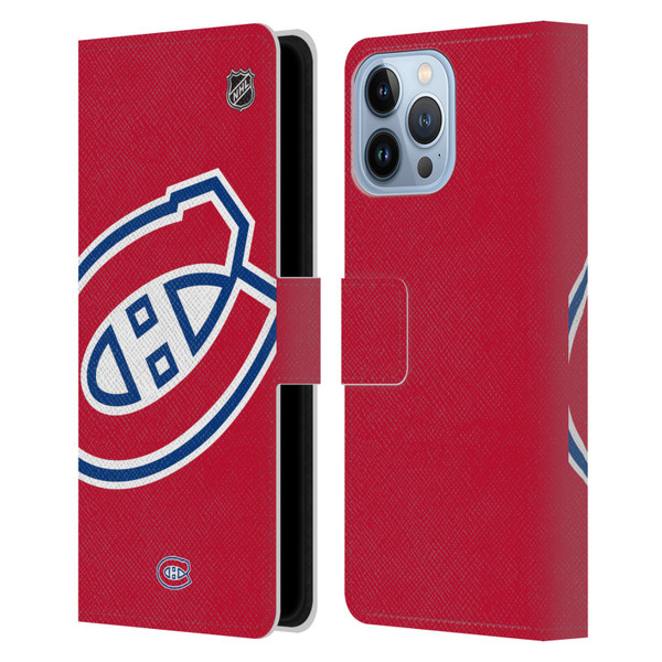 NHL Montreal Canadiens Oversized Leather Book Wallet Case Cover For Apple iPhone 13 Pro Max