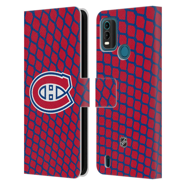 NHL Montreal Canadiens Net Pattern Leather Book Wallet Case Cover For Nokia G11 Plus