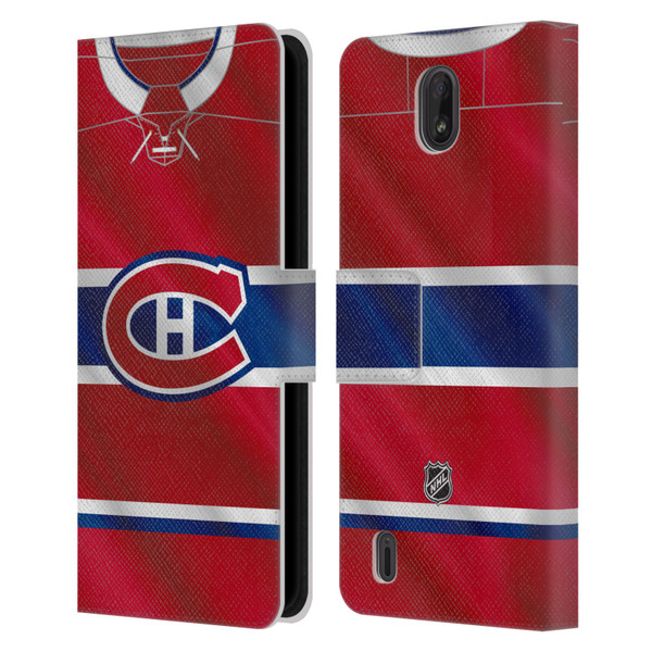 NHL Montreal Canadiens Jersey Leather Book Wallet Case Cover For Nokia C01 Plus/C1 2nd Edition