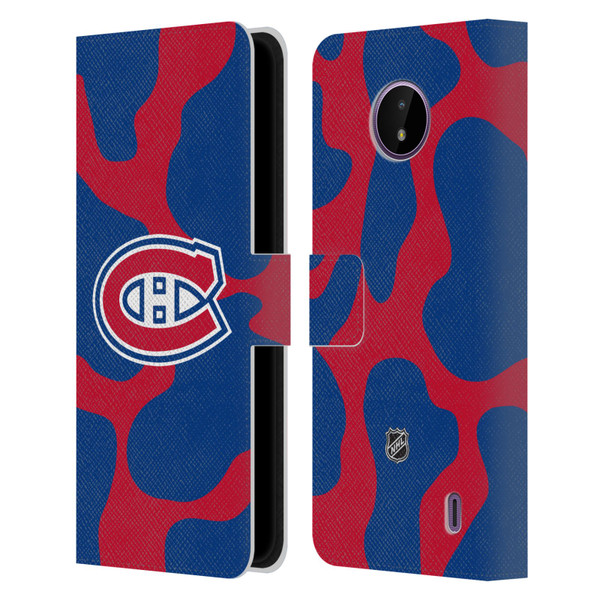NHL Montreal Canadiens Cow Pattern Leather Book Wallet Case Cover For Nokia C10 / C20