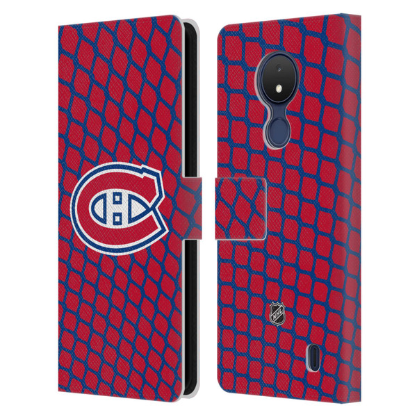 NHL Montreal Canadiens Net Pattern Leather Book Wallet Case Cover For Nokia C21