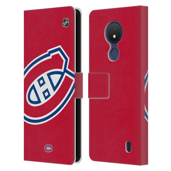 NHL Montreal Canadiens Oversized Leather Book Wallet Case Cover For Nokia C21