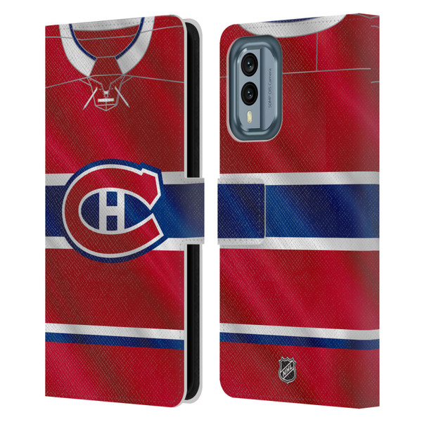 NHL Montreal Canadiens Jersey Leather Book Wallet Case Cover For Nokia X30