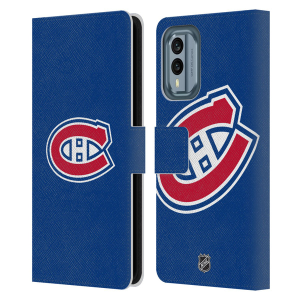 NHL Montreal Canadiens Plain Leather Book Wallet Case Cover For Nokia X30