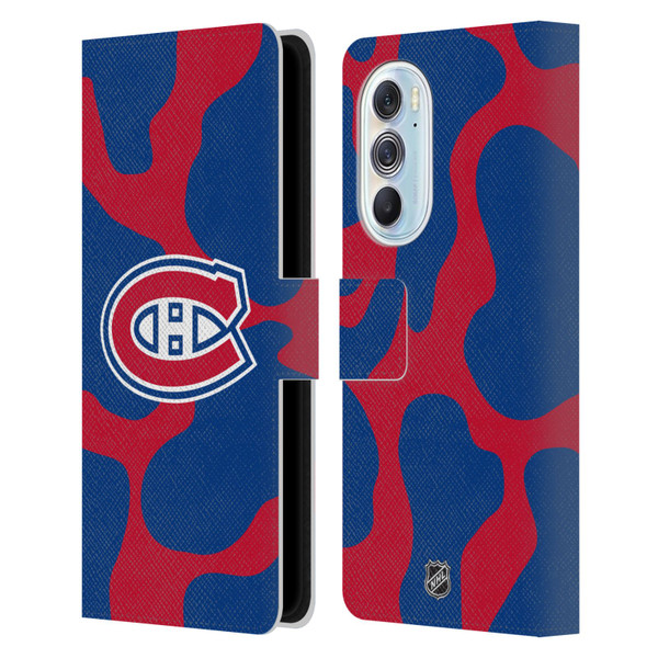 NHL Montreal Canadiens Cow Pattern Leather Book Wallet Case Cover For Motorola Edge X30