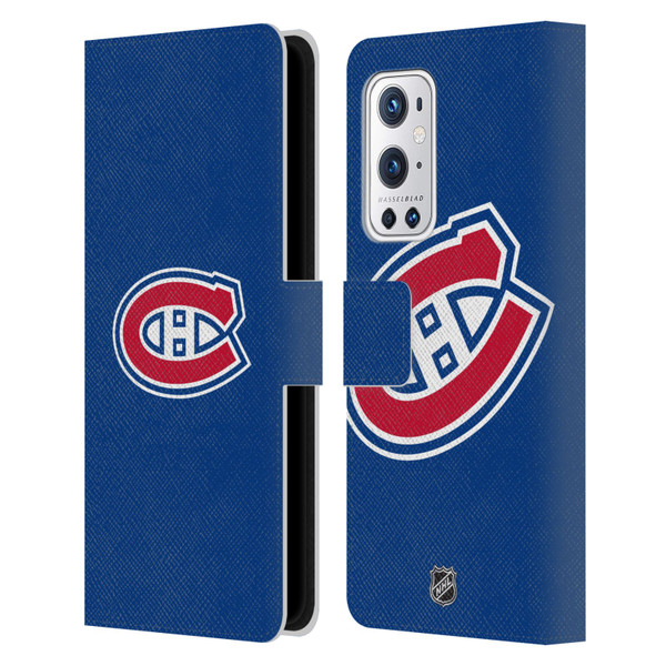 NHL Montreal Canadiens Plain Leather Book Wallet Case Cover For OnePlus 9 Pro