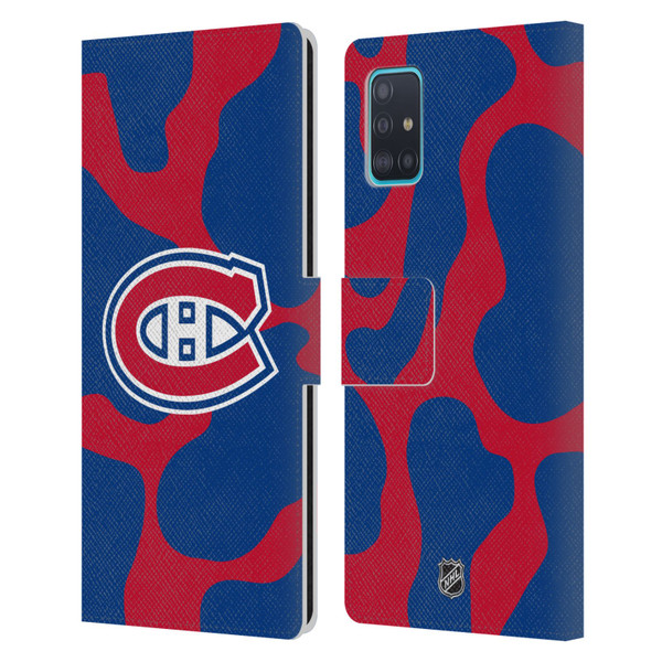 NHL Montreal Canadiens Cow Pattern Leather Book Wallet Case Cover For Samsung Galaxy A51 (2019)