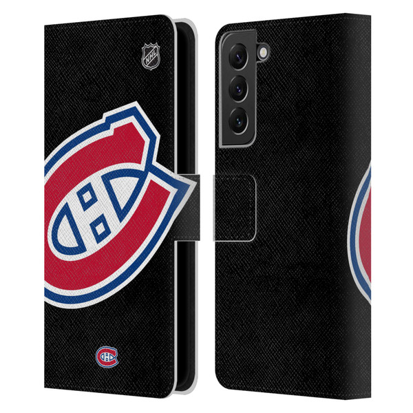 NHL Montreal Canadiens Oversized Leather Book Wallet Case Cover For Samsung Galaxy S22+ 5G