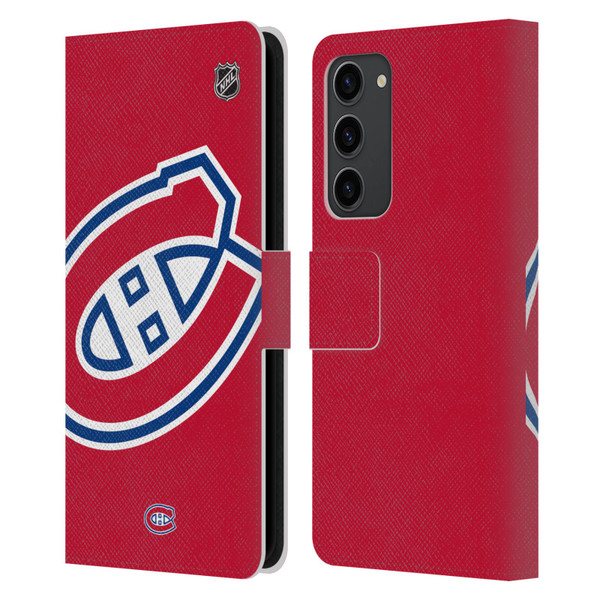 NHL Montreal Canadiens Oversized Leather Book Wallet Case Cover For Samsung Galaxy S23+ 5G