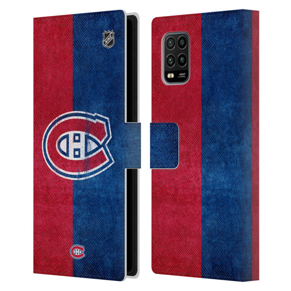 NHL Montreal Canadiens Half Distressed Leather Book Wallet Case Cover For Xiaomi Mi 10 Lite 5G