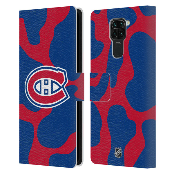 NHL Montreal Canadiens Cow Pattern Leather Book Wallet Case Cover For Xiaomi Redmi Note 9 / Redmi 10X 4G