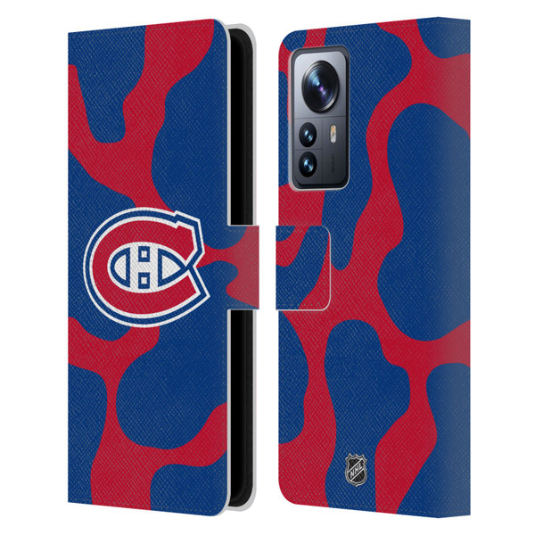 NHL Montreal Canadiens Cow Pattern Leather Book Wallet Case Cover For Xiaomi 12 Pro