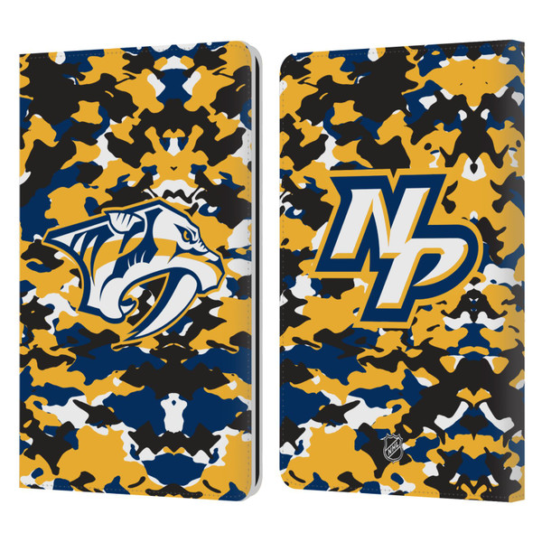 NHL Nashville Predators Camouflage Leather Book Wallet Case Cover For Amazon Kindle Paperwhite 1 / 2 / 3