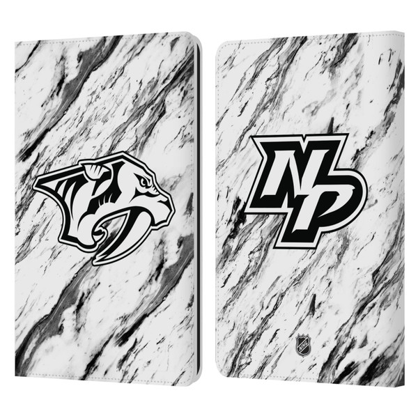 NHL Nashville Predators Marble Leather Book Wallet Case Cover For Amazon Kindle Paperwhite 1 / 2 / 3