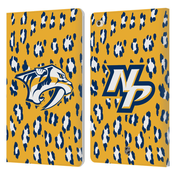 NHL Nashville Predators Leopard Patten Leather Book Wallet Case Cover For Apple iPad mini 4