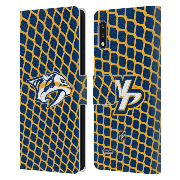 NHL Nashville Predators Net Pattern Leather Book Wallet Case Cover For LG K22