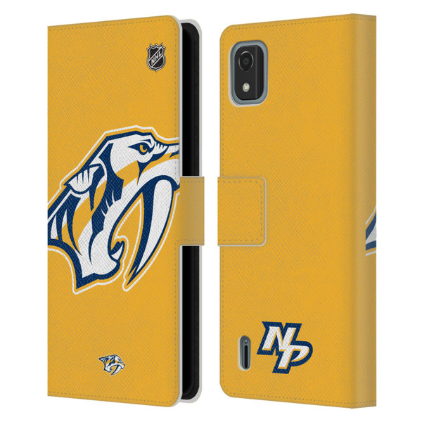 NHL Nashville Predators Oversized Leather Book Wallet Case Cover For Nokia C2 2nd Edition