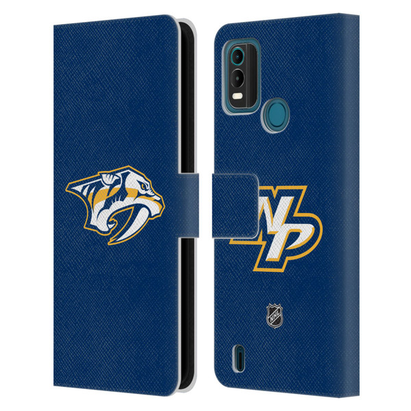 NHL Nashville Predators Plain Leather Book Wallet Case Cover For Nokia G11 Plus