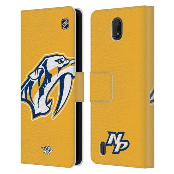 NHL Nashville Predators Oversized Leather Book Wallet Case Cover For Nokia C01 Plus/C1 2nd Edition