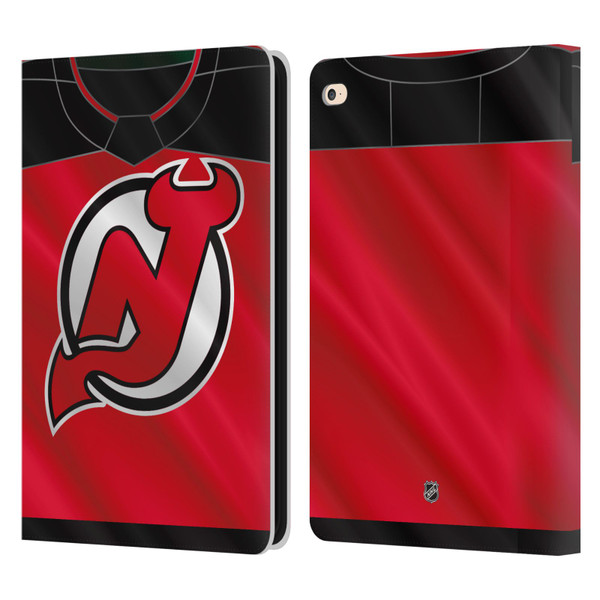 NHL New Jersey Devils Jersey Leather Book Wallet Case Cover For Apple iPad Air 2 (2014)