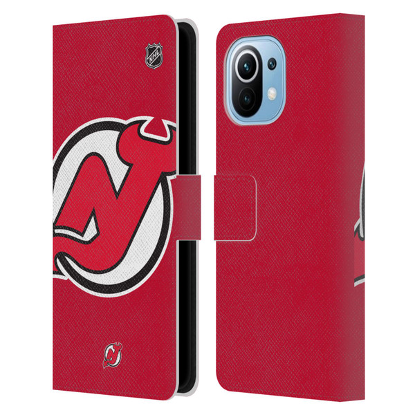 NHL New Jersey Devils Oversized Leather Book Wallet Case Cover For Xiaomi Mi 11
