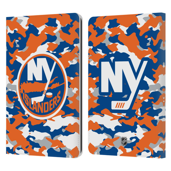 NHL New York Islanders Camouflage Leather Book Wallet Case Cover For Amazon Kindle Paperwhite 1 / 2 / 3