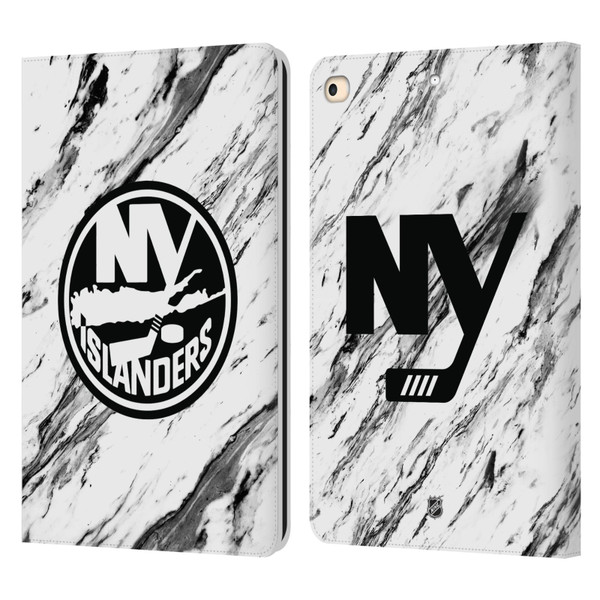 NHL New York Islanders Marble Leather Book Wallet Case Cover For Apple iPad 9.7 2017 / iPad 9.7 2018