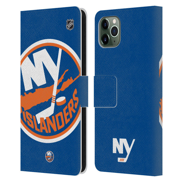 NHL New York Islanders Oversized Leather Book Wallet Case Cover For Apple iPhone 11 Pro Max